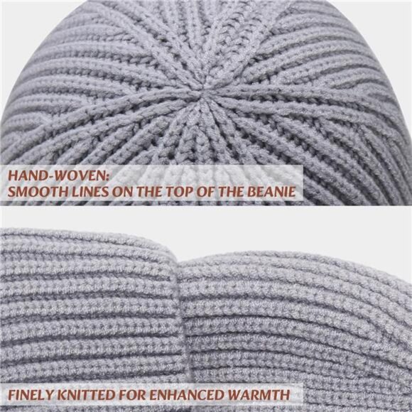 Wool Fisherman Beanies for Men Women Lightpurple - Picture 3 of 7